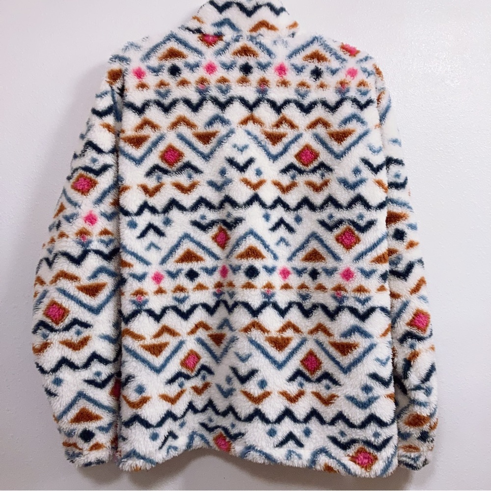 Eddie Bauer Small Super Warm Winter Plush Geo Fleece Pullover Sweater 1/4 Zip - Picture 5 of 5